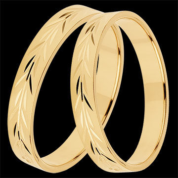 Edenly Duo FraÃ®cheur Trauringe â€“ Gelbgold â€“ 18 Karat