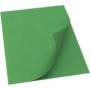 Renz Einbanddeckel grün, 250 g/m² Karton mit Lederstruktur, A4, 100 Stück