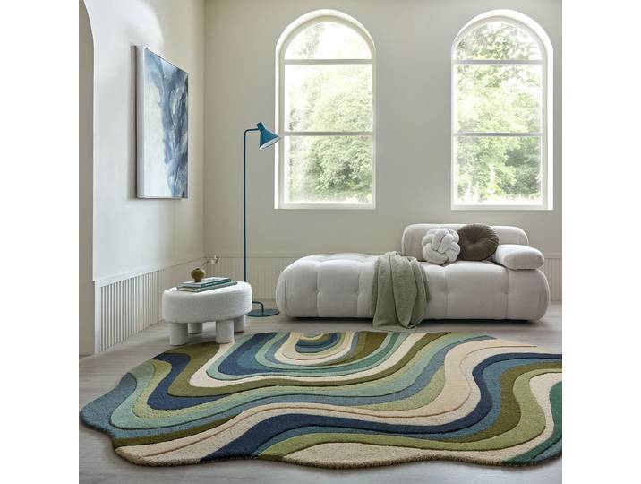 Wollteppich Envy Grün/Grün 160 x 230cm Wolle