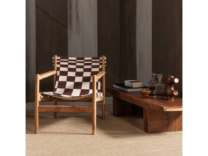 Sessel Braun Webstoff 73 x 76 x 67cm