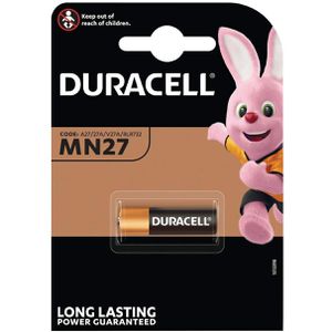 Duracell Batterien Alkaline, 12V, 10 Jahre lagerfähig, A27 / MN27 / V27A, 1 Stück
