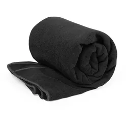 Handtuch 170X90 cm aus schwarzem RPET-Polyester
