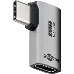 GOOBAY 74441 - USB 4.0 Adapter, C Stecker auf Buchse, 90° horizontal