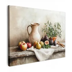 LEINWANDBILD Obst - Kräuter - Ländlich Wandbilder 80x60 cm