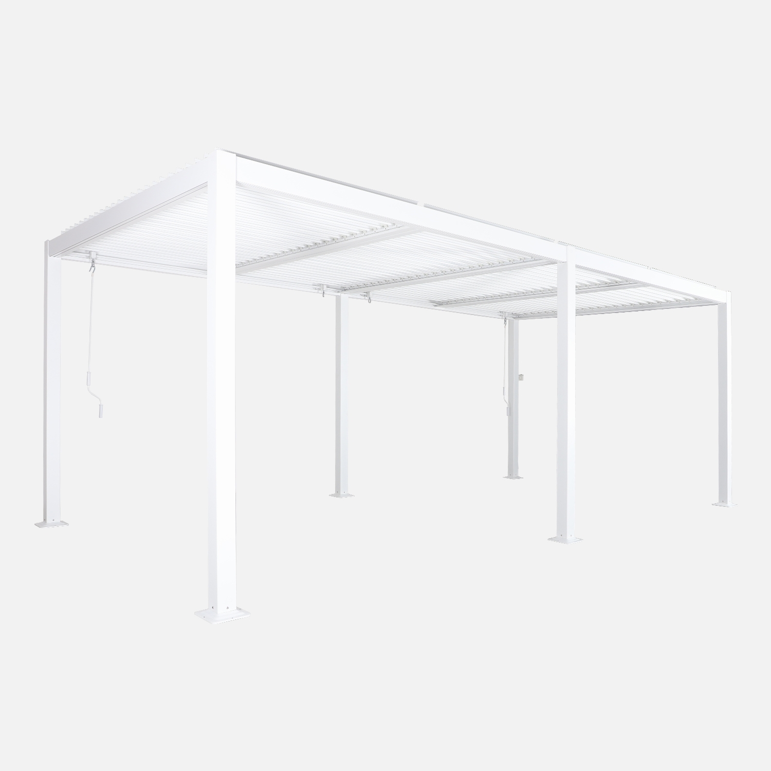 sweeek - Bioklimatische Pergola Palace mit Lamellendach 3x6m - Weiß