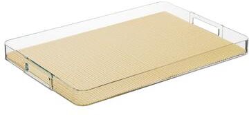 Kraftware Fishnet Rectangular Lucite Serving Tray
