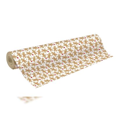 Clairefontaine Geschenkpapierrolle Kraft 70g, 50x0,70m, Lebkuchenmann - Weiß 223907C