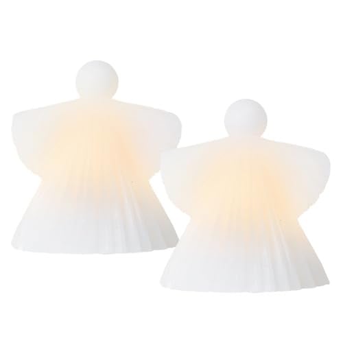 Sirius Lichtgevende Engeltjes Kerstdecoratie Wit - Set van 2 - 10 cm