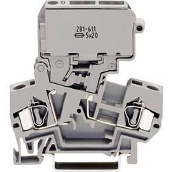WAGO 281-611 Sicherungsklemme 8 mm Zugfeder Belegung: L Grau 1 St.