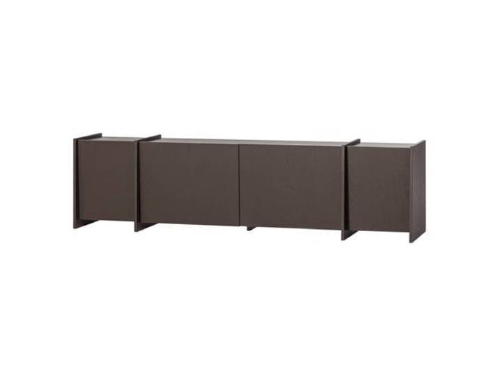 WOOOD Brock Tv Meubel 200 CM - Essen Fineer - Warmgrijs - 53x200x44
