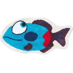 KINDERTEPPICH Fisch, Baumwolle 40/75 cm