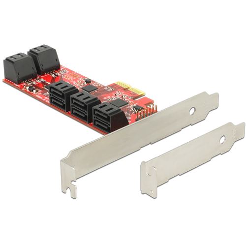 Delock 89384 10 Port PCIe 2.0 x2 Low Profile retail