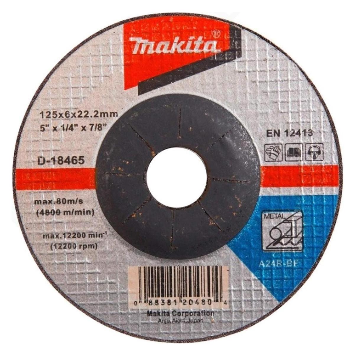 Makita GRINDING DISC METAL 125X6 A24R (24) (D-18465)