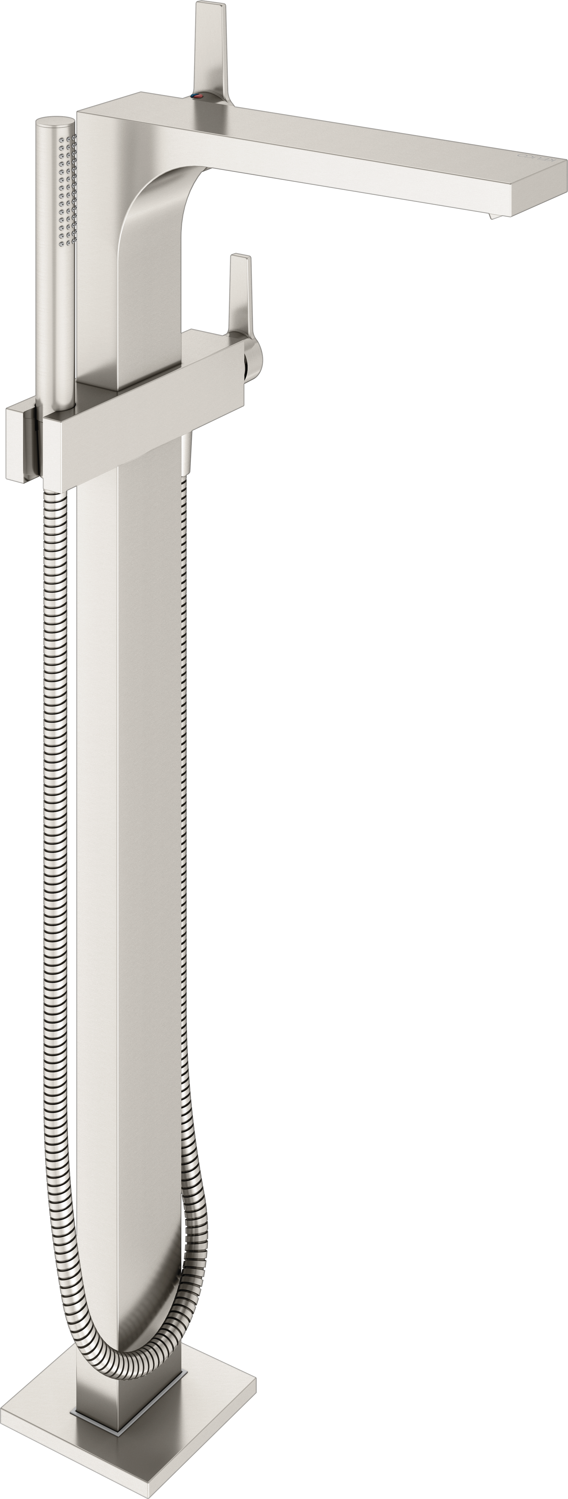 Keuco Edition 11 mitigeur bain 51127050100 sur pied, saillie 291mm, nickel brossé