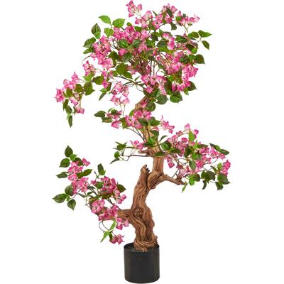 Kunstbaum CREATIV GREEN "Bougainvillea", rosa (mauve), H:130cm, Obermaterial: 60% Polyester, 40% Kunststoff, Kunstpflanzen, mit traumhaft schönen Blüten
