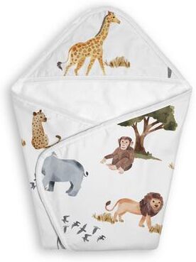 Sweet Jojo Designs Jungle Animals Boy, Girl, Unisex/Gender Neutral Hooded Baby Towels - Toddler Bath Towel -Boho Wildlife Safari