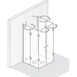 HSK Aperto U-Kabine pendelbar 281901x