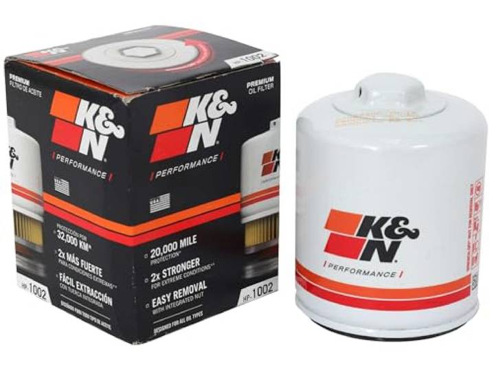 K&N Oliefilter - Opschroeffilter 76x79mm compatibel met Ford, Volkswagen, Audi, Toyota, Mazda, Nissan, Lexus (HP-1002)