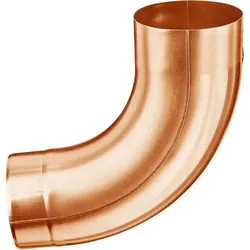 Kupfer-Rohrbogen 85°, 87mm, mit Einzug