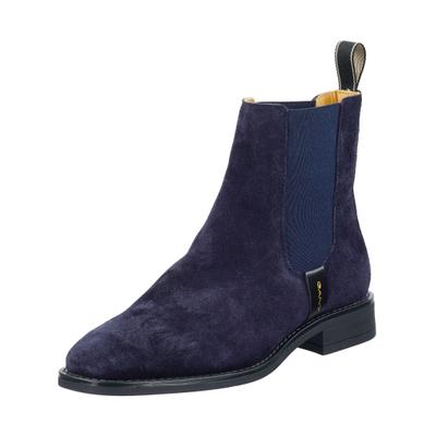Stiefelette GANT "Gant Stiefelette Nubukleder/Textil", Damen, Gr. 38, marine, Nubukleder, Textil, Schuhe Stiefelette