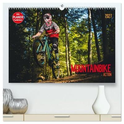 Mountainbike Action (hochwertiger Premium Wandkalender 2027 DIN A2 quer), Kunstdruck in Hochglanz