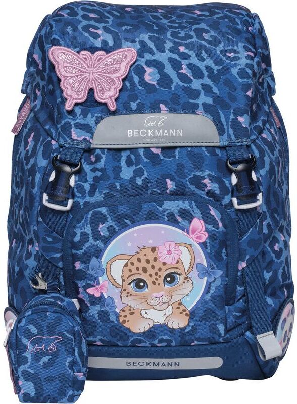 Schulrucksack BECKMANN "Classic", Kinder, blau (dunkelblau, rosa), Rucksäcke Schulrucksack dunkelblau, rosa Einheitsgröße