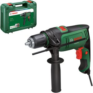 Bosch Schlagbohrmaschine PSB750, Netzbetrieb, 750 W, mit Tiefenanschlag und Koffer, Schnellspannbohrfutter