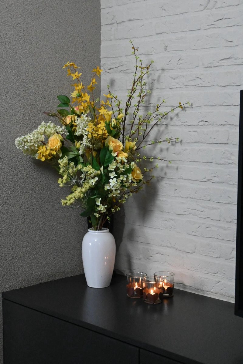 Decoratietakken Zonnestraal - 80 cm - Zijden bloemen - Onderhoudsvrij