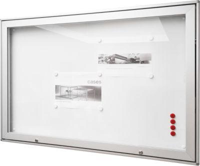 BST Schaukasten MEDIA AR, wetterfest für außen, ESG-Sicherheitsglas, Flügeltür, Sichtformat 27x DIN A4