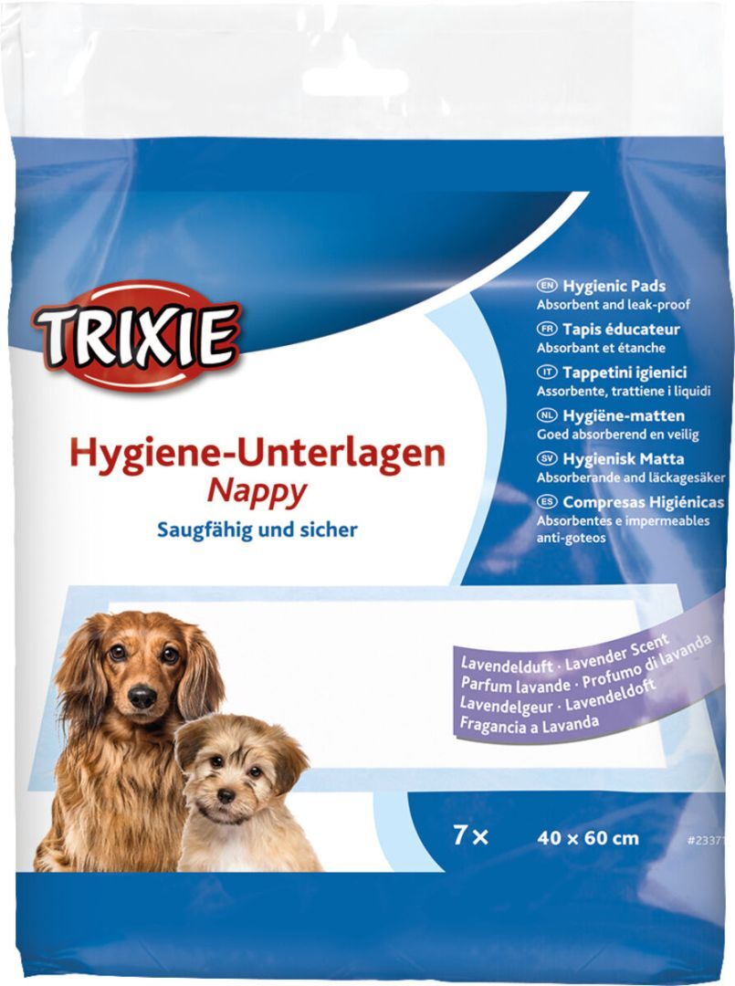 TRIXIE Hygiene-Unterlage Nappy, Lavendelduft, 40 x 60 cm, 7 Stück
