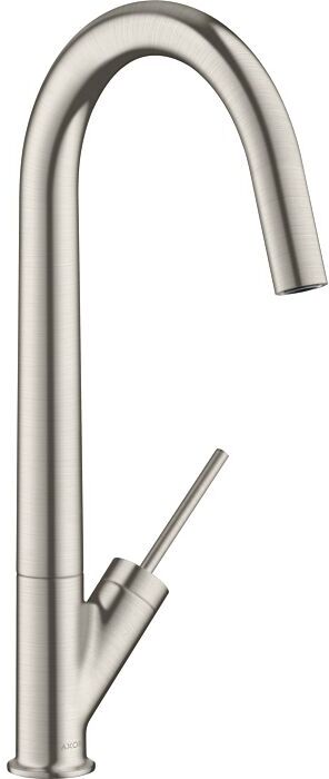Hansgrohe Spültisch Armatur Axor Starck 10822800 schwenkbarer Auslauf 360 Grad, edelstahl optik