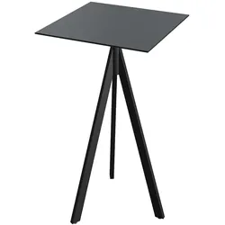 Feros Infinity Tripod Stehtisch Schwarz frame + Schwarz HPL 70x70 cm