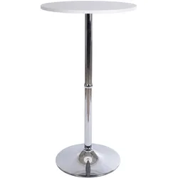 CLP Stehtisch rund Ø 60 cm Holz HBT: 108x60x60 cm weiß
