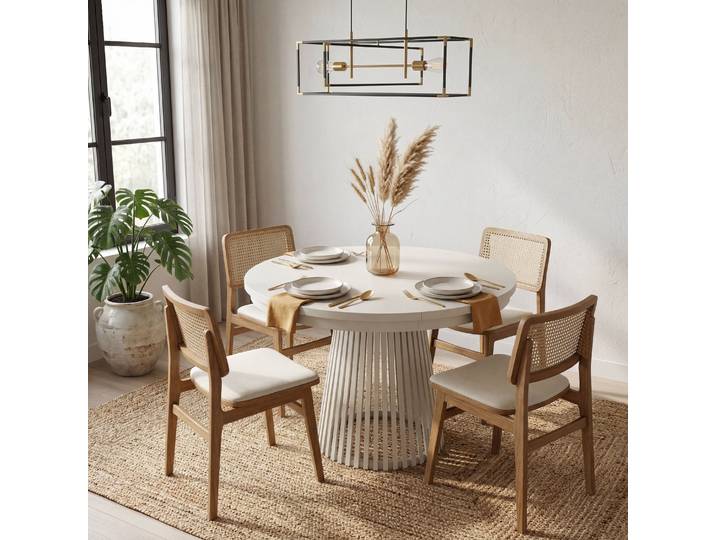 Esstisch TRAVIS 100 cm - 180 cm x 100 cm x 76,6 cm, Kaschmir x Beine Kaschmir
