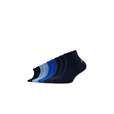 Kurzsocken S.OLIVER "9er Pack", Mädchen, Gr. 23-26, blau, 80% Baumwolle, 17% Polyamid, 3% Elasthan, uni, Socken