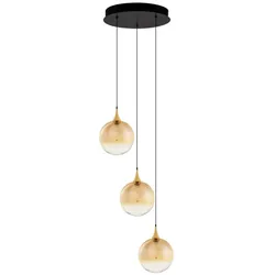 Nova Luce 9416960 ORENDA Pendelleuchte Schwarz & Gold