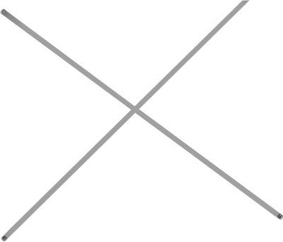 Diagonalkreuz für Grund- und Anbauregal, passend f. Regalbreite 1200 mm
