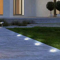 4er Set Einbau Spot Strahler Leuchten Geh Weg Boden Beleuchtung Edelstahl Garagen Einfahrt Außen Lampen befahrbar