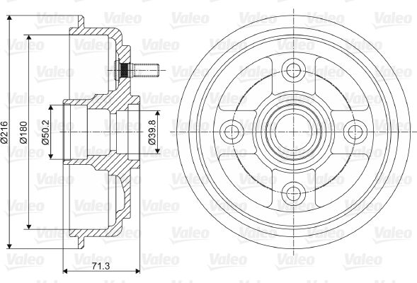 Valeo Bremstrommel 237052 Hinterachse Für Hyundai