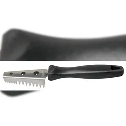 METRO Professional Fischentschupper, Edelstahl/PP, 21.5 cm, Spülmaschinenfest, silber/schwarz