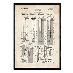 POSTER Allgemeines Patent Gerahmt A3 Schwarzer Rahmen