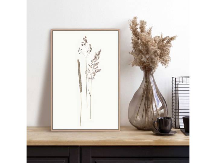 Bild mit Rahmen REINDERS Dried Flowers , beige (farbe bild(er): beige), B:20cm H:30cm T:1,6cm, Holzwerkstoff, Bilder, Bild mit Rahmen