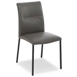 2er-Set [de]sign & more Stuhl Himeji Leder Grau