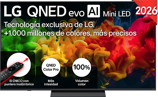 TV QNED Mini LED 65" - LG 65QNED81B6A, UHD 4K, Procesador Inteligente α7 AI Processor 4K Gen9, Smart TV, DVB-T2 (H.265), Negro