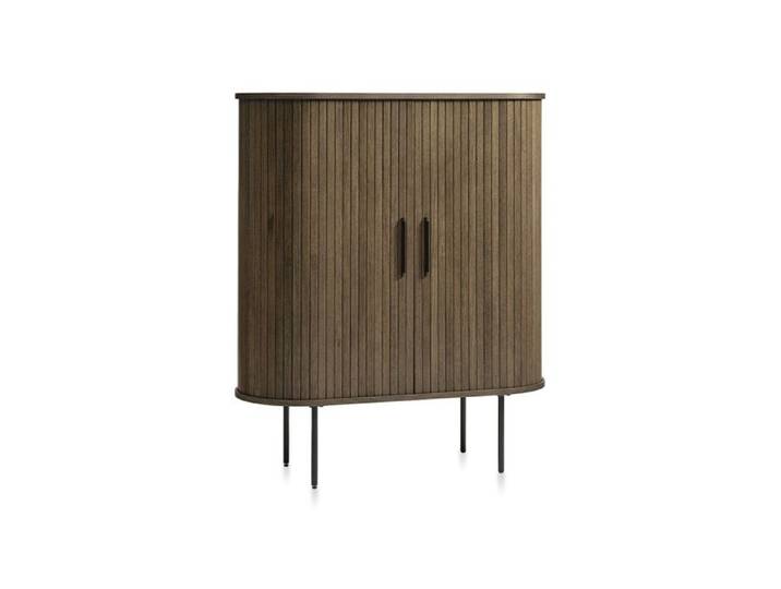 Buffet haut 2 portes - Bois foncé - ALBA