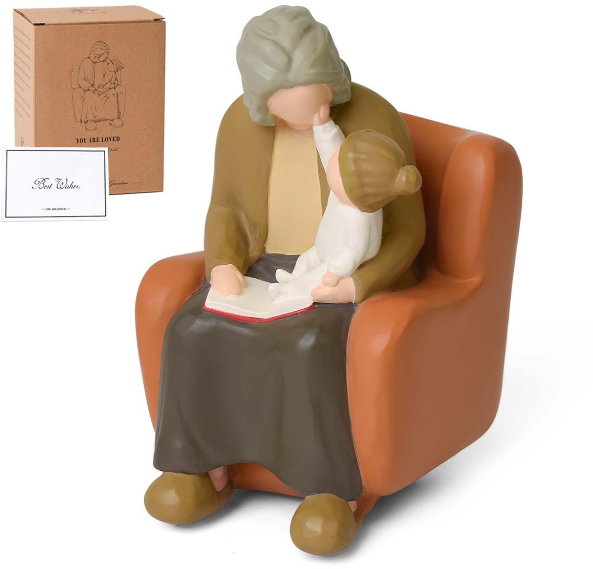 Solidchoice - Handgeschilderd Grootmoeder Beeldje voor Cadeaus