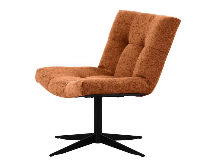 Sessel Mandes Braun/Rostbraun Flachgewebe Tora 67 x 82 x 74cm