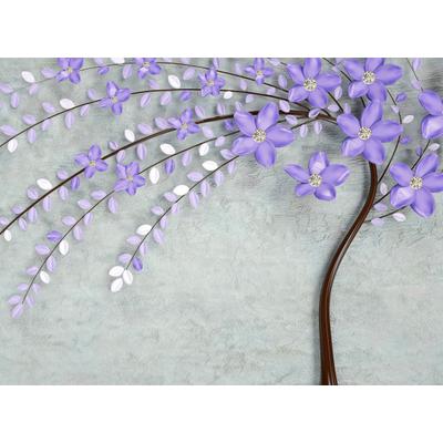 Fototapete PAPERMOON "Lila Baum", bunt, B:4,5m L:2,8m, Vlies, Tapeten