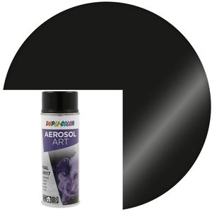 Dupli-Color Sprühfarbe 741456 Aerosol Art, 400ml, verkehrsschwarz, RAL 9017, glänzend, Nitrolack