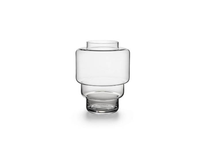Markslöjd Vase, Klar, Glas, zylindrisch, 23 cm, handgemacht, Dekoration, Vasen, Glasvasen